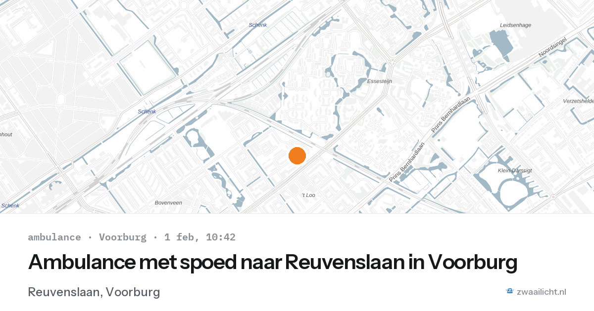 Ambulance met spoed naar Reuvenslaan in Voorburg — 1 feb 2026