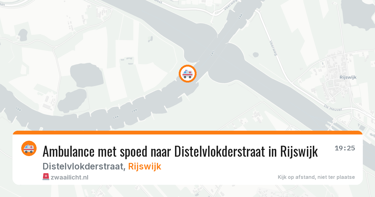 Ambulance met spoed naar Distelvlokderstraat in Rijswijk — 22 apr 2026