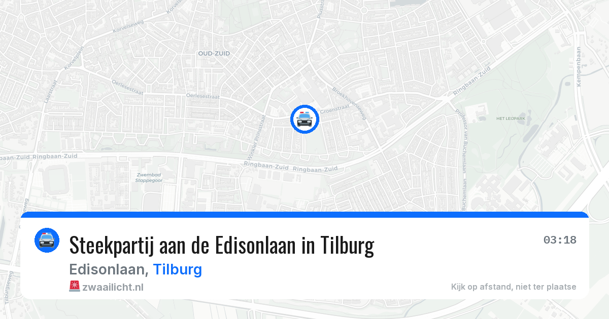 Steekpartij aan de Edisonlaan in Tilburg — 8 aug 2026