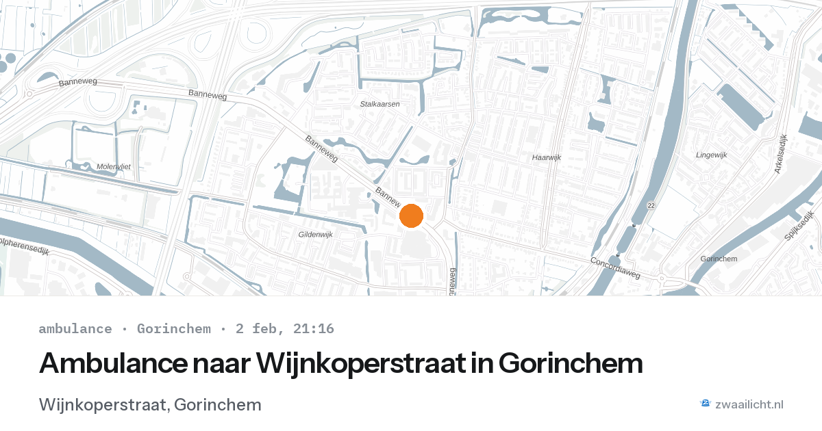 Ambulance naar Wijnkoperstraat in Gorinchem — 2 feb 2026
