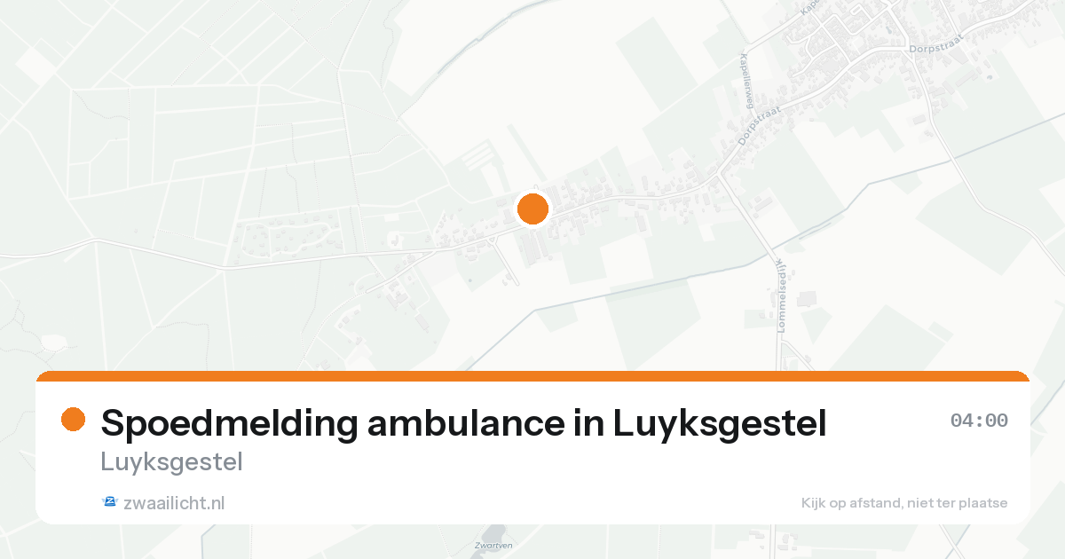Spoedmelding ambulance in Luyksgestel — 21 aug 2026