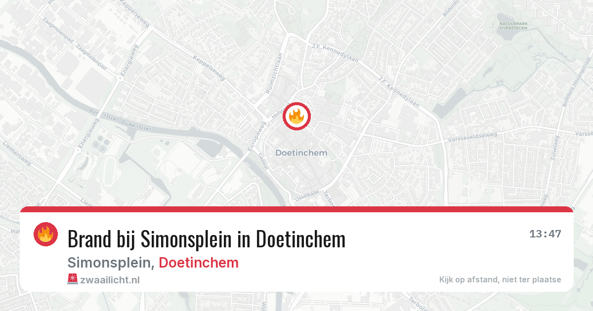 Brand bij Simonsplein in Doetinchem — 14 jun 2026