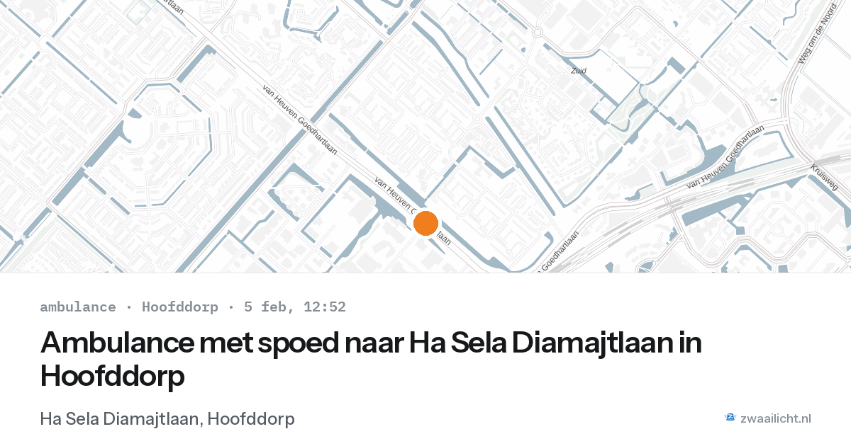 Ambulance met spoed naar Ha Sela Diamajtlaan in Hoofddorp — 5 feb 2026