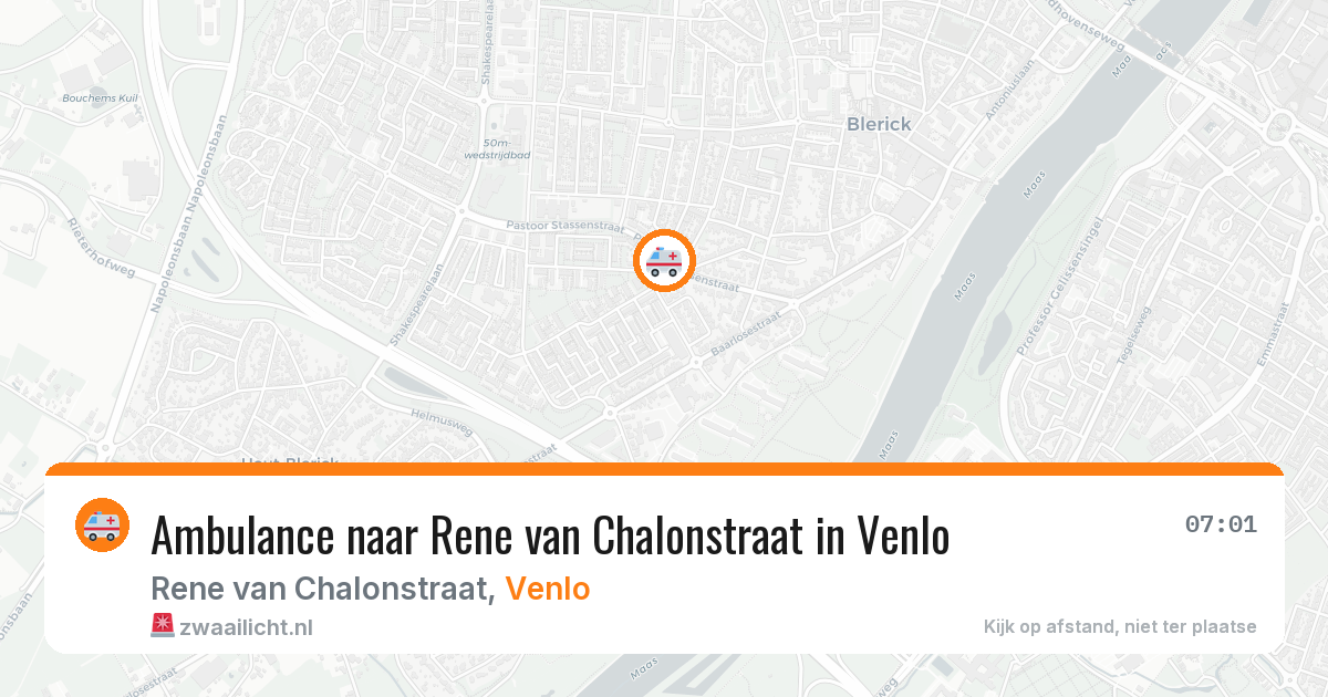 Ambulance naar Rene van Chalonstraat in Venlo — 22 jul 2026