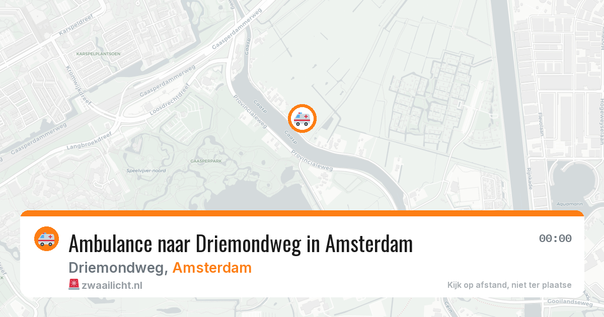 Ambulance naar Driemondweg in Amsterdam — 4 jul 2026