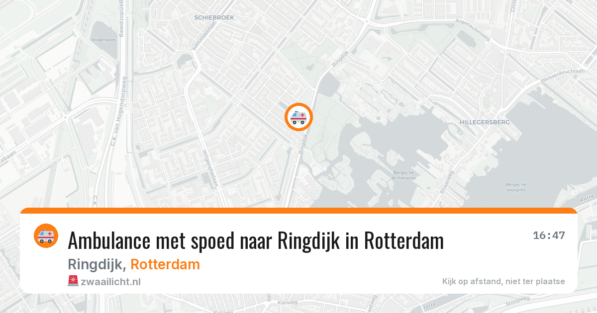 Ambulance met spoed naar Ringdijk in Rotterdam — 14 aug 2026