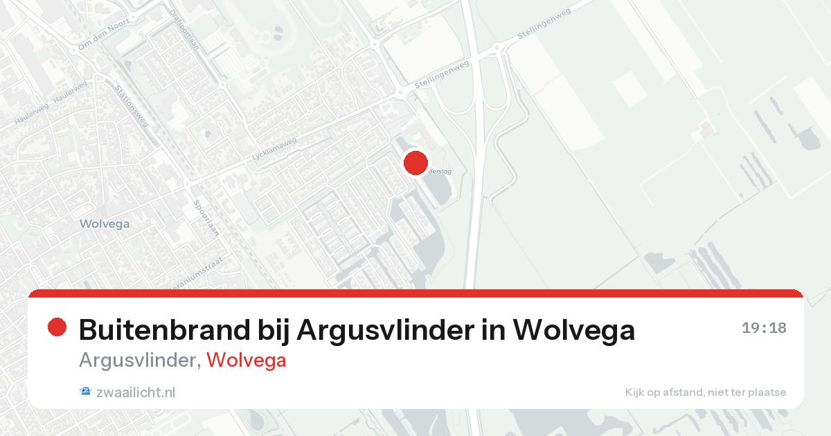 Buitenbrand bij Argusvlinder in Wolvega — 15 aug 2026