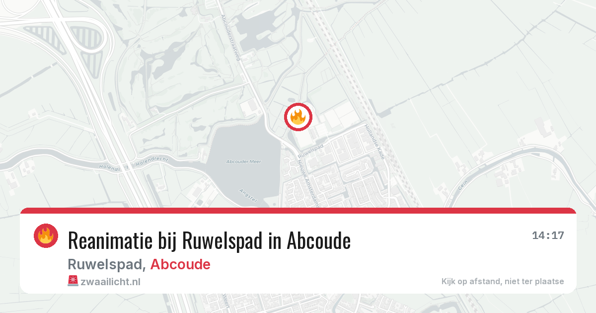 Reanimatie bij Ruwelspad in Abcoude — 19 apr 2026