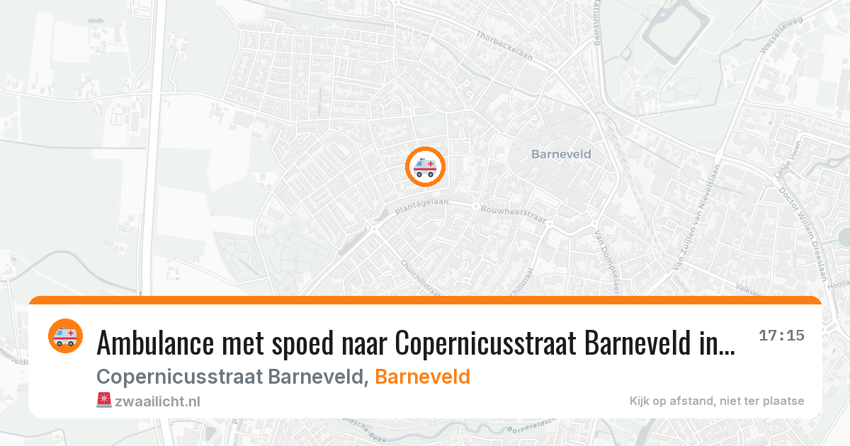 Ambulance met spoed naar Copernicusstraat Barneveld in Barneveld — 10 mei 2026