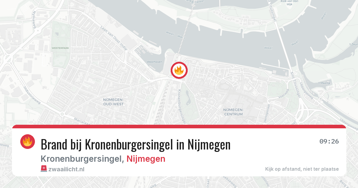 Brand bij Kronenburgersingel in Nijmegen — 4 aug 2026