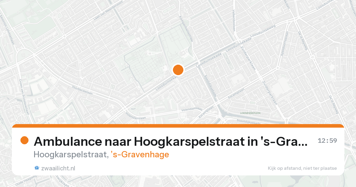 Ambulance naar Hoogkarspelstraat in 's-Gravenhage — 22 aug 2026