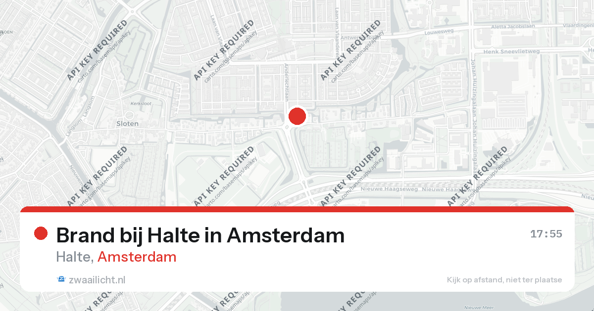 Brand bij Halte in Amsterdam — 20 jun 2026