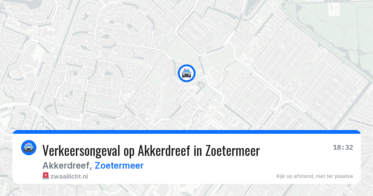 Verkeersongeval op Akkerdreef in Zoetermeer — 7 apr 2026
