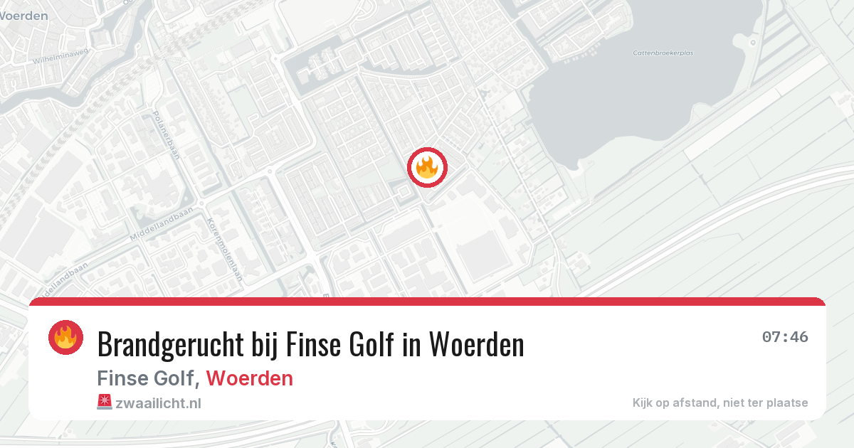 Brandgerucht bij Finse Golf in Woerden — 8 jun 2026