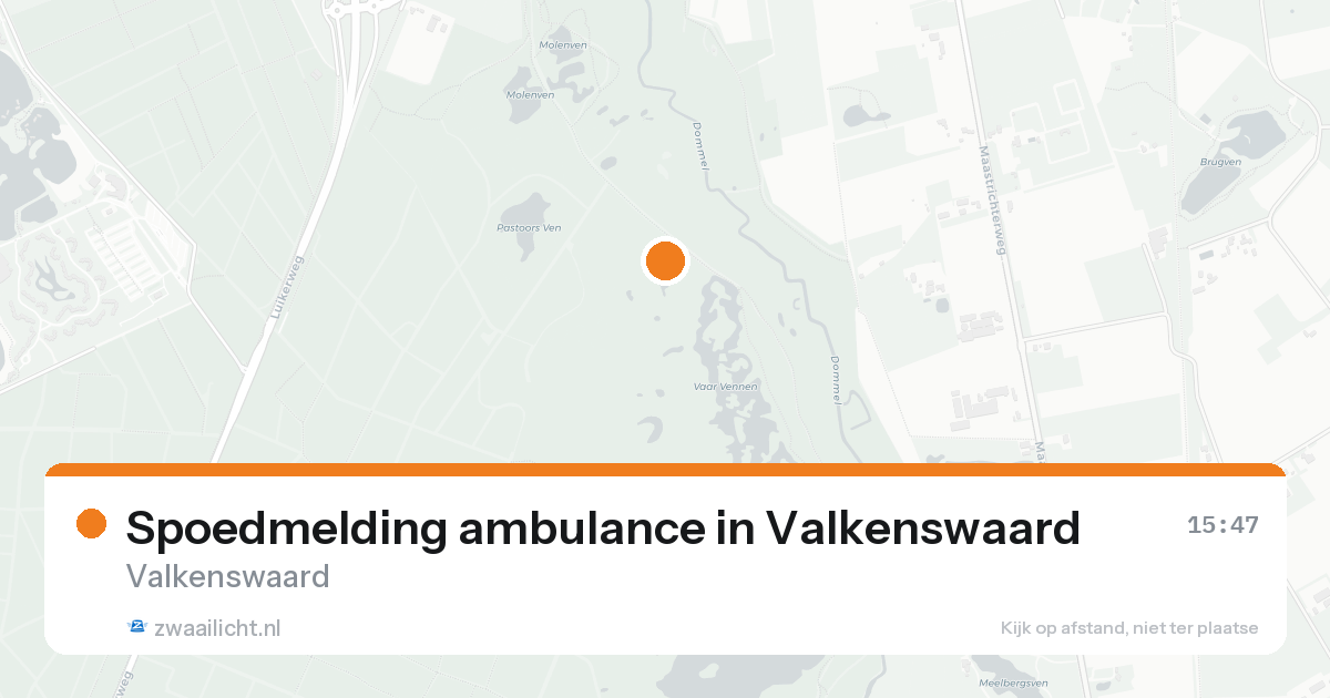 Spoedmelding ambulance in Valkenswaard — 18 aug 2026