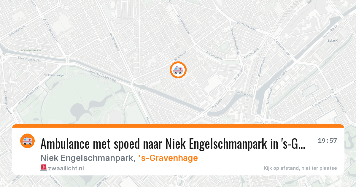 Ambulance met spoed naar Niek Engelschmanpark in 's-Gravenhage — 20 apr 2026