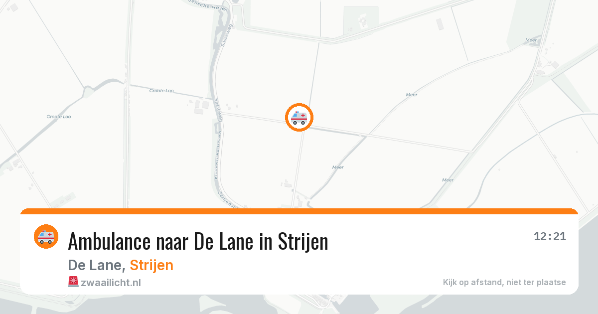 Ambulance naar De Lane in Strijen — 2 aug 2026
