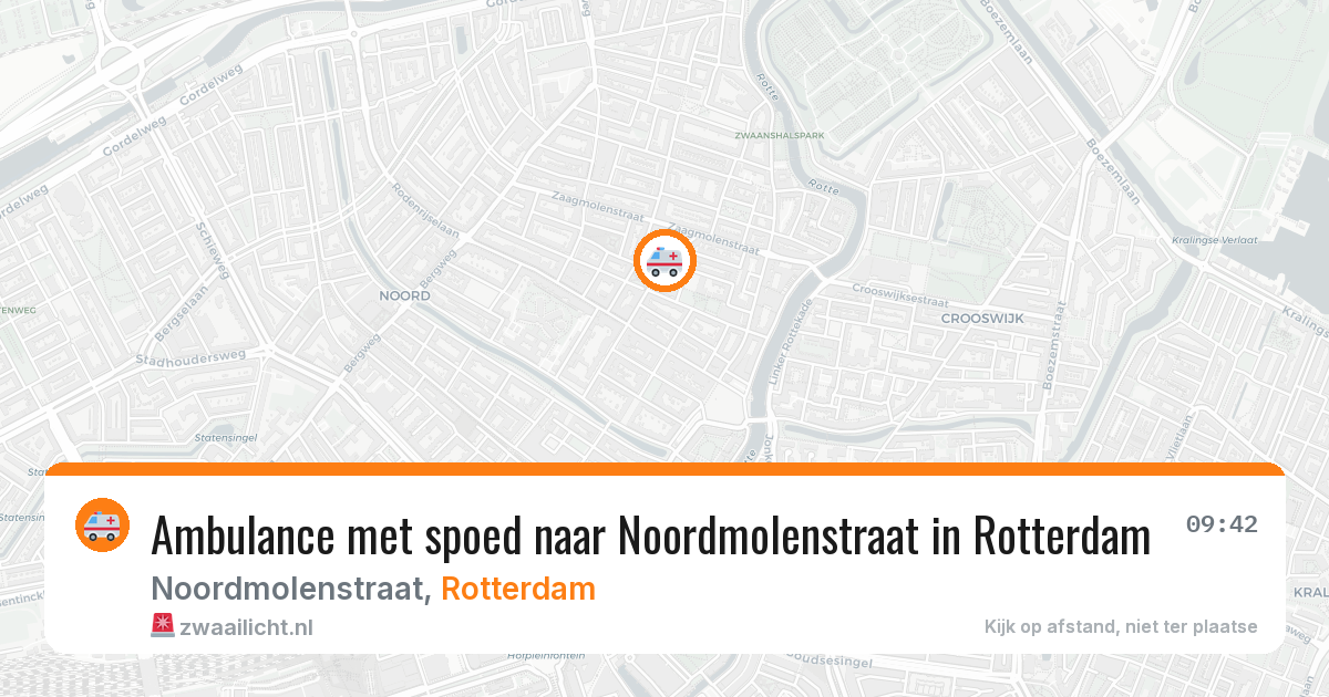 Ambulance met spoed naar Noordmolenstraat in Rotterdam — 2 jul 2026