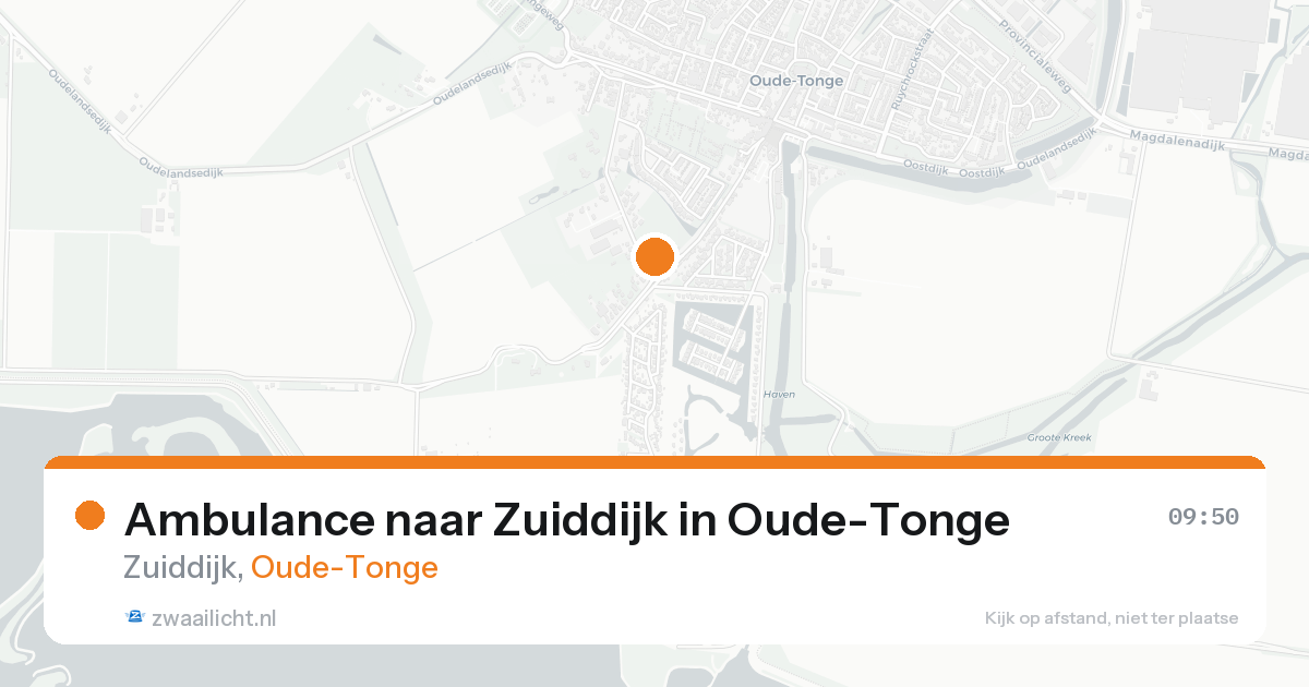 Ambulance naar Zuiddijk in Oude-Tonge — 29 mei 2026
