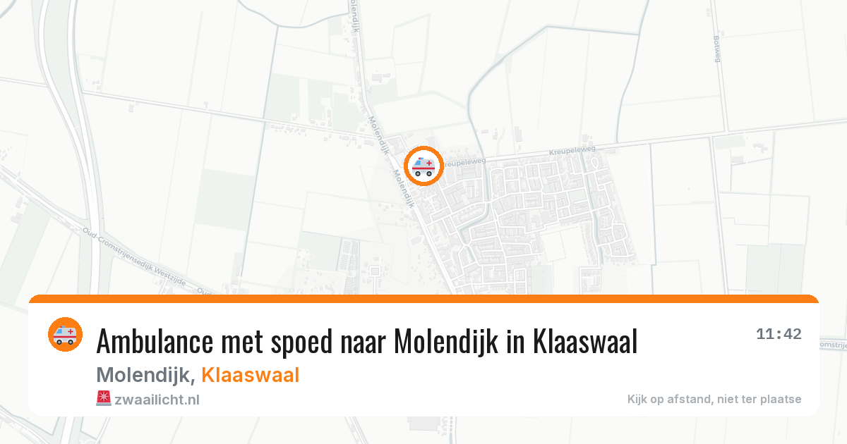 Ambulance met spoed naar Molendijk in Klaaswaal — 14 mrt 2026