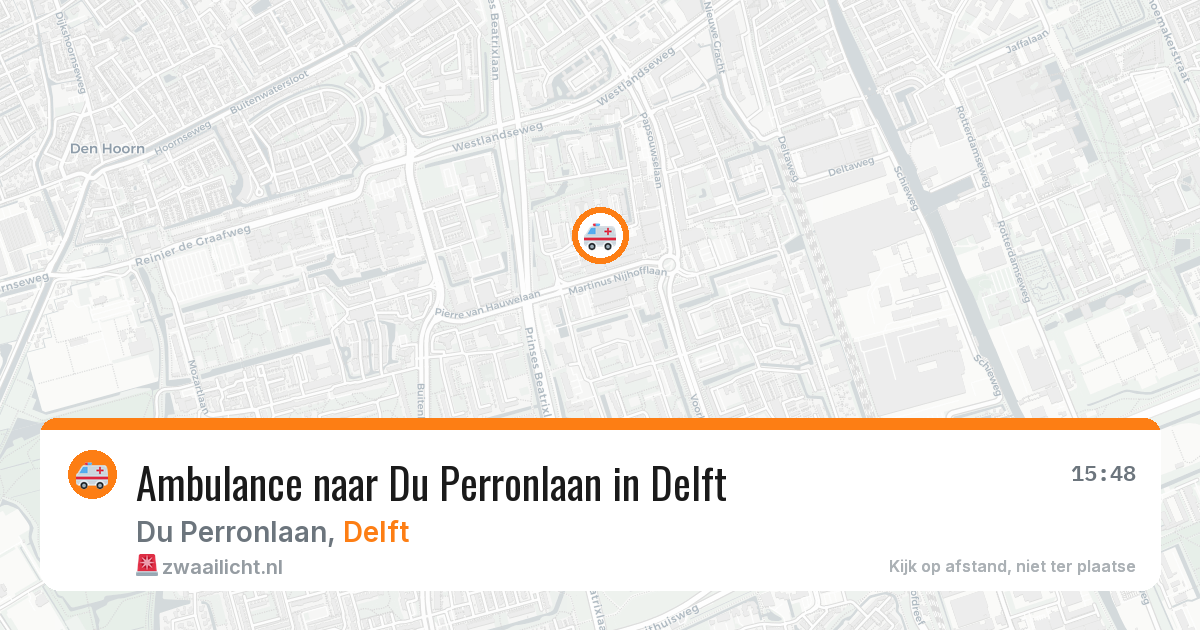 Ambulance naar Du Perronlaan in Delft — 17 mei 2026
