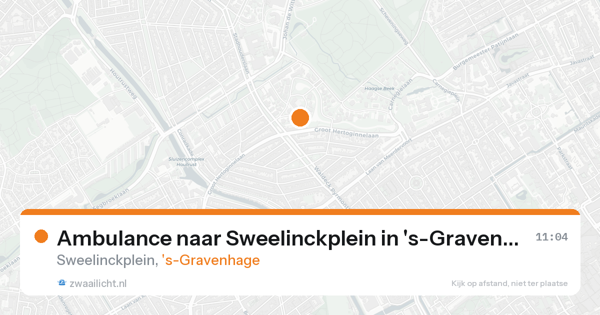 Ambulance naar Sweelinckplein in 's-Gravenhage — 21 aug 2026
