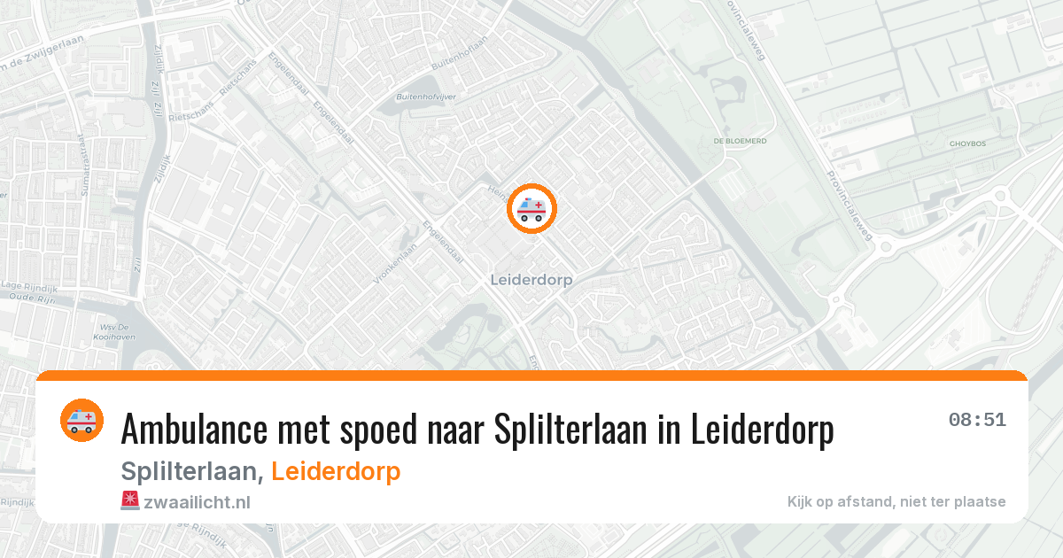 Ambulance met spoed naar Splilterlaan in Leiderdorp — 1 jul 2026