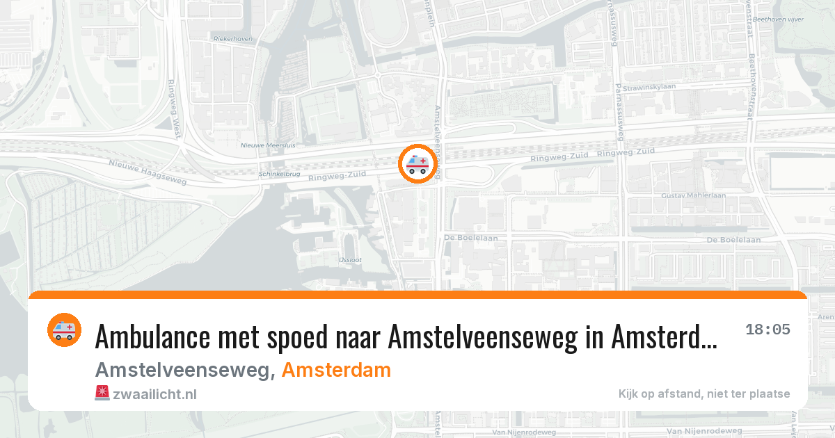 Ambulance met spoed naar Amstelveenseweg in Amsterdam — 4 jun 2026