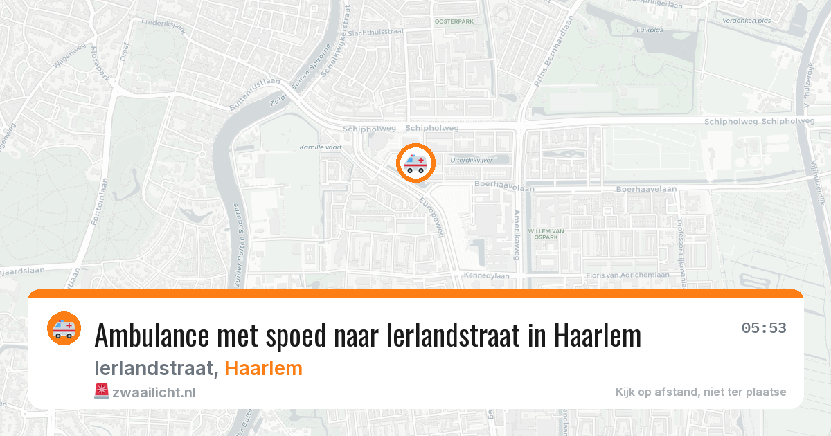 Ambulance met spoed naar Ierlandstraat in Haarlem — 10 mei 2026