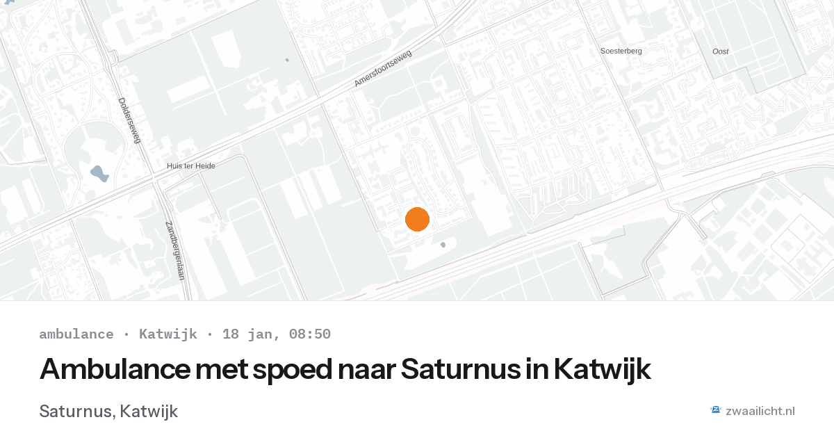 Ambulance met spoed naar Saturnus in Katwijk — 18 jan 2026