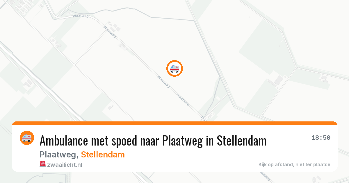 Ambulance met spoed naar Plaatweg in Stellendam — 19 jul 2026