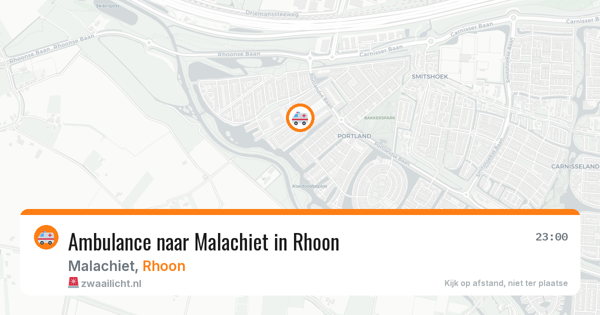 Ambulance naar Malachiet in Rhoon — 23 mei 2026