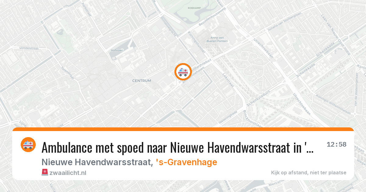 Ambulance met spoed naar Nieuwe Havendwarsstraat in 's-Gravenhage — 10 feb 2026