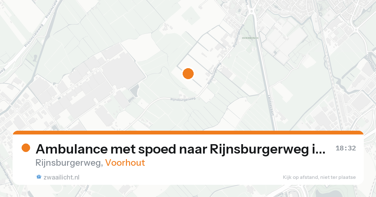 Ambulance met spoed naar Rijnsburgerweg in Voorhout — 23 aug 2026