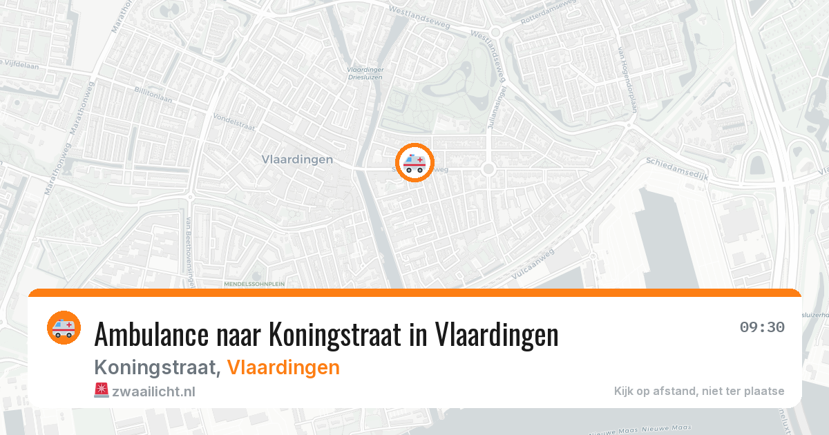 Ambulance naar Koningstraat in Vlaardingen — 27 mei 2026