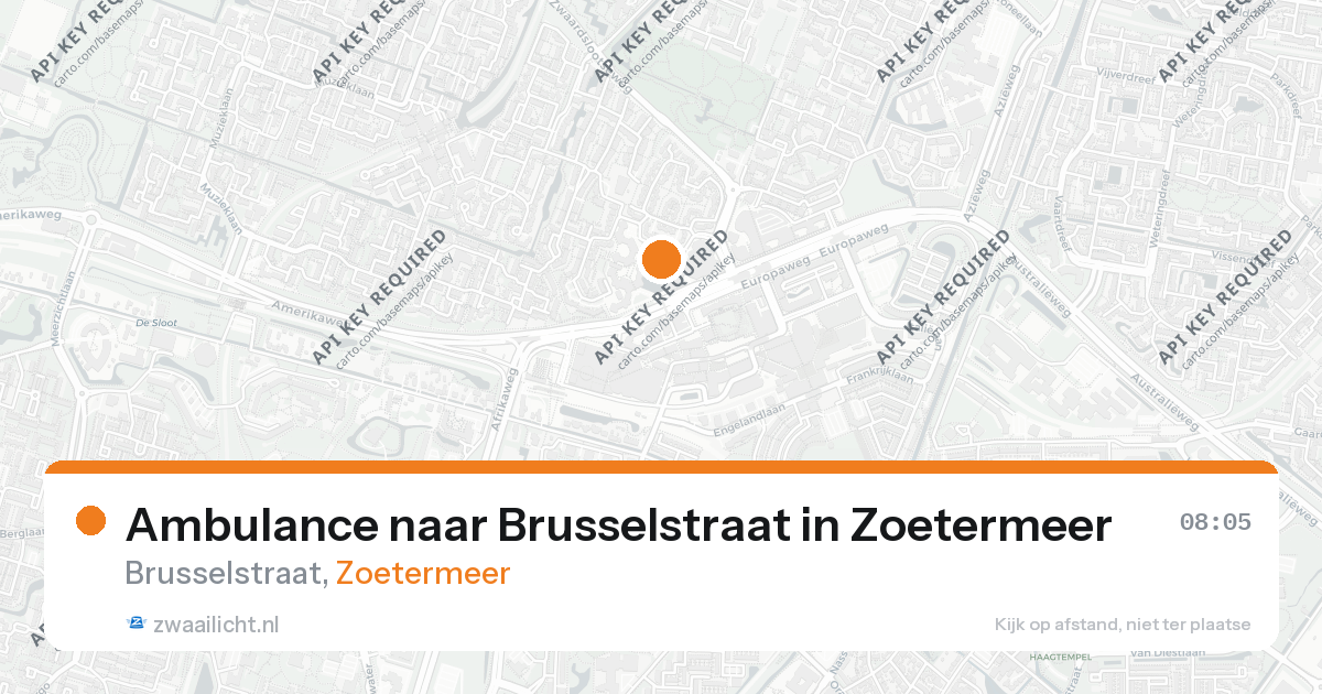 Ambulance naar Brusselstraat in Zoetermeer — 26 aug 2026