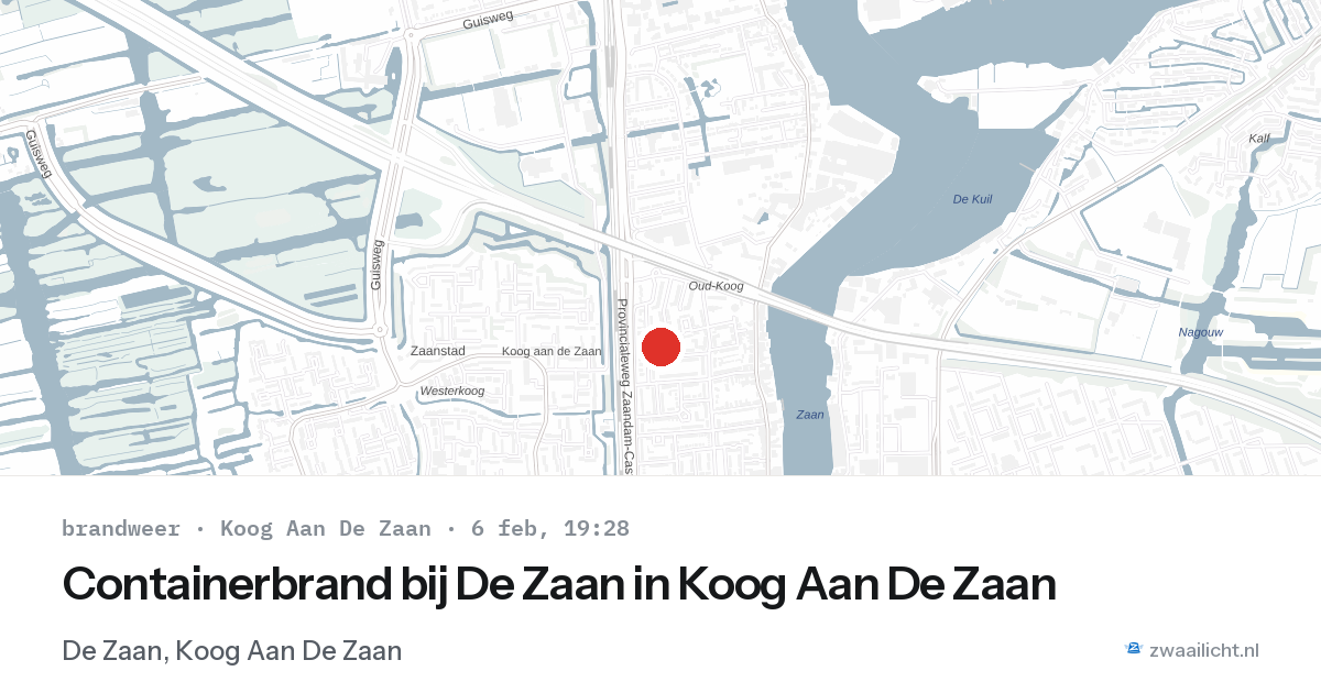 Containerbrand bij De Zaan in Koog Aan De Zaan — 6 feb 2026