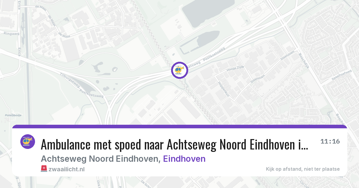 Ambulance met spoed naar Achtseweg Noord Eindhoven in Eindhoven — 4 aug 2026