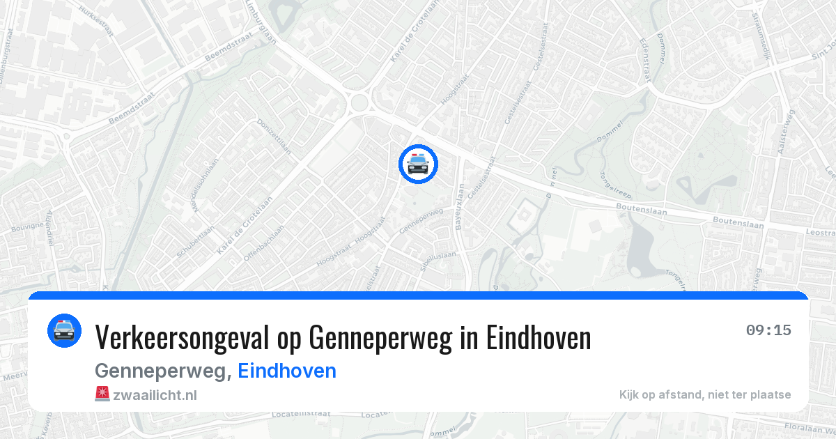 Verkeersongeval op Genneperweg in Eindhoven — 1 aug 2026