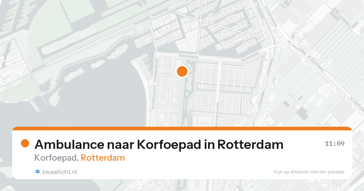 Ambulance naar Korfoepad in Rotterdam — 25 aug 2026