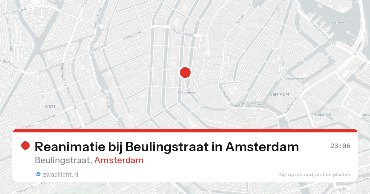 Reanimatie bij Beulingstraat in Amsterdam — 23 aug 2026