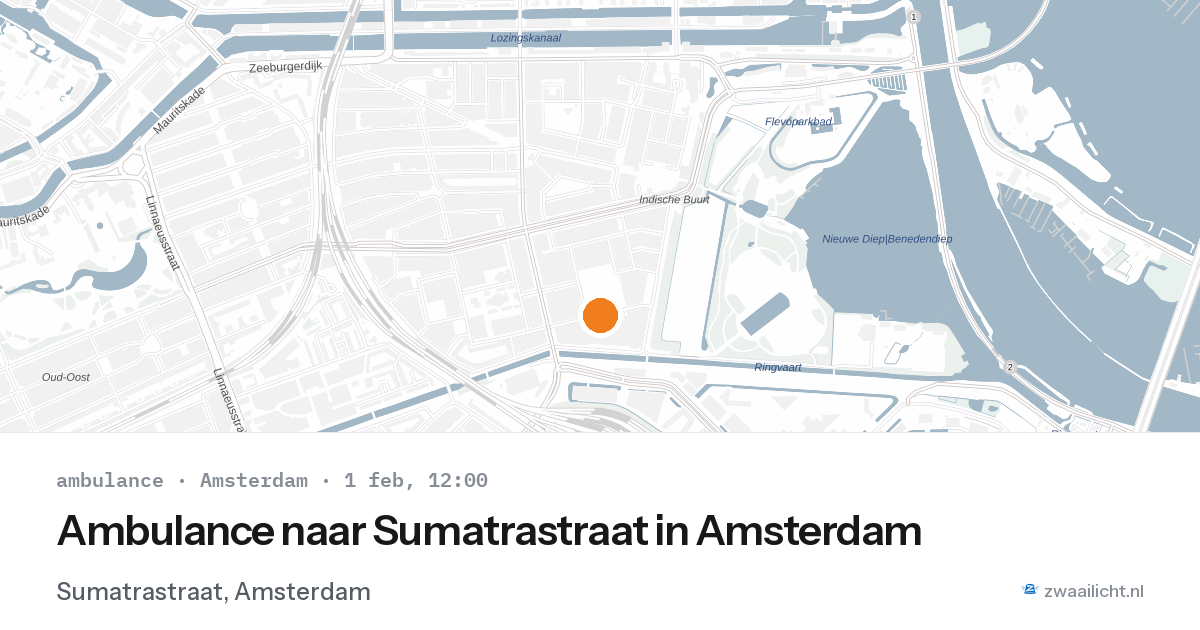 Ambulance naar Sumatrastraat in Amsterdam — 1 feb 2026