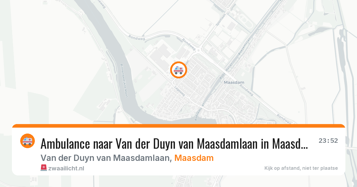 Ambulance naar Van der Duyn van Maasdamlaan in Maasdam — 29 mrt 2026