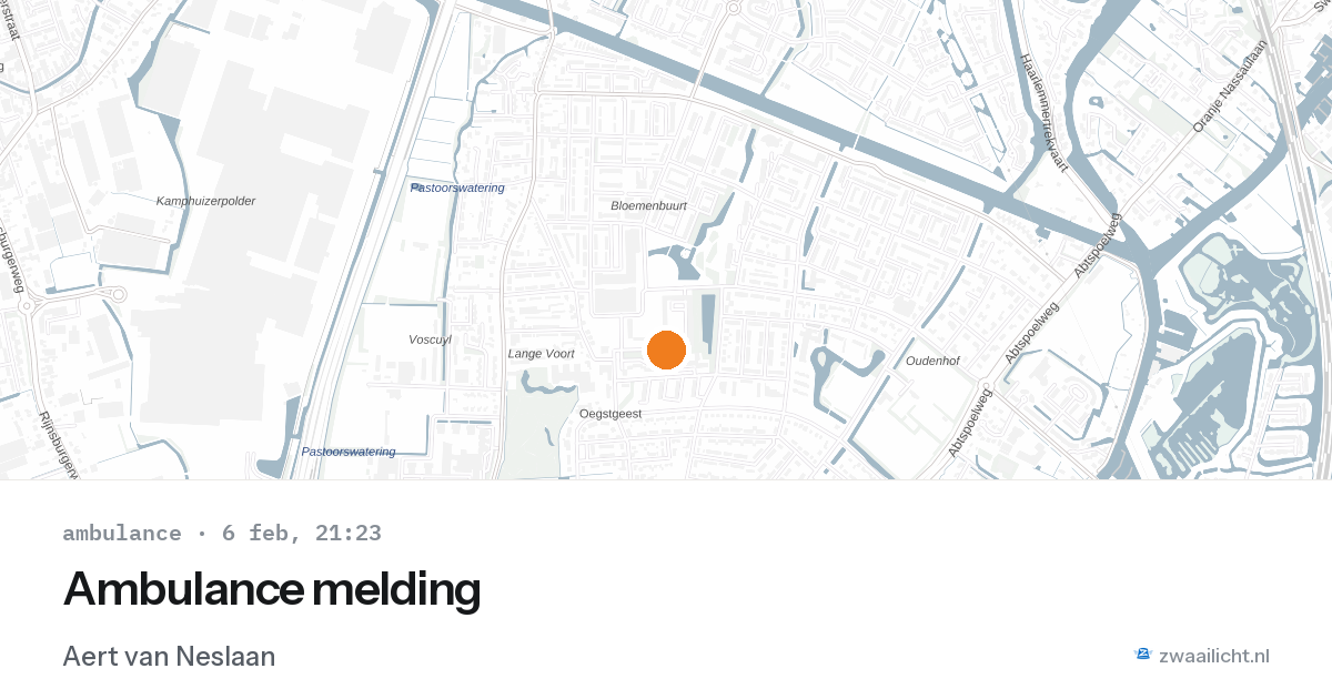 Ambulance melding — 6 feb 2026