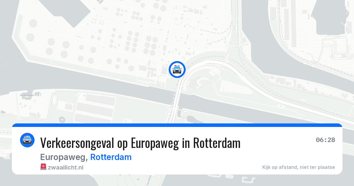 Verkeersongeval op Europaweg in Rotterdam — 24 mrt 2026