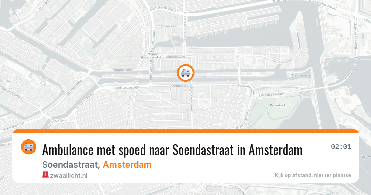 Ambulance met spoed naar Soendastraat in Amsterdam — 5 mei 2026