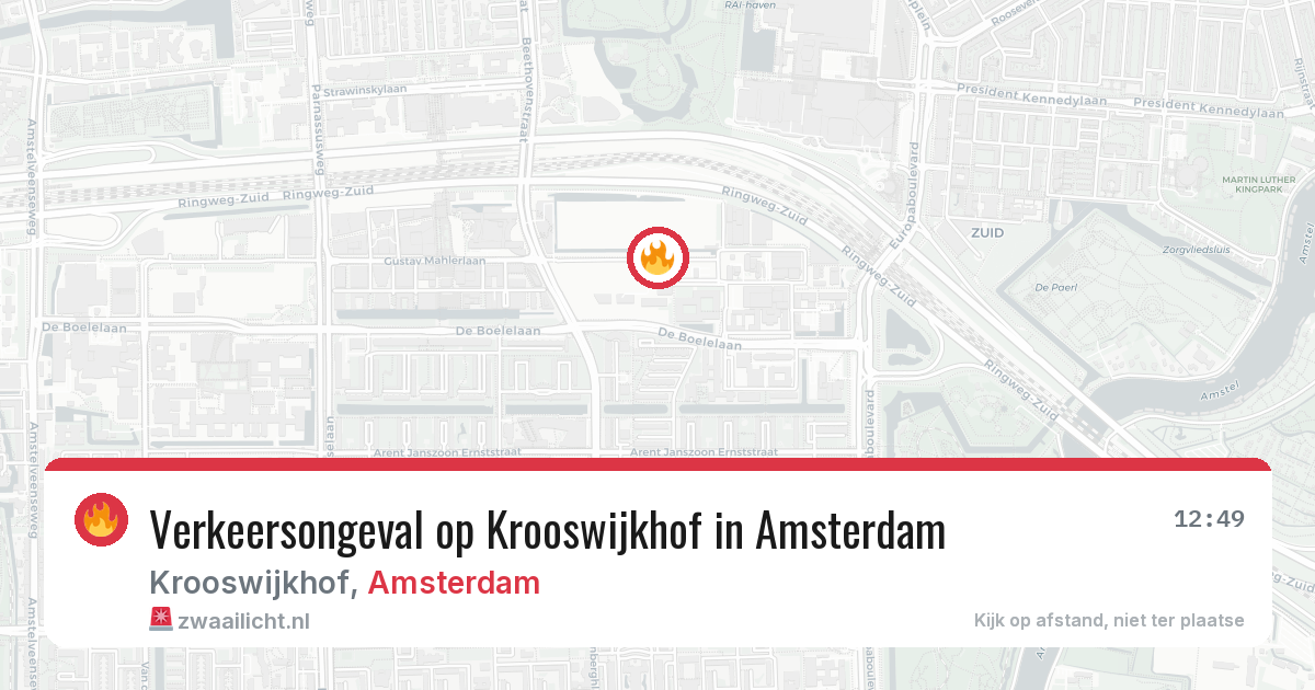 Verkeersongeval op Krooswijkhof in Amsterdam — 29 jun 2026