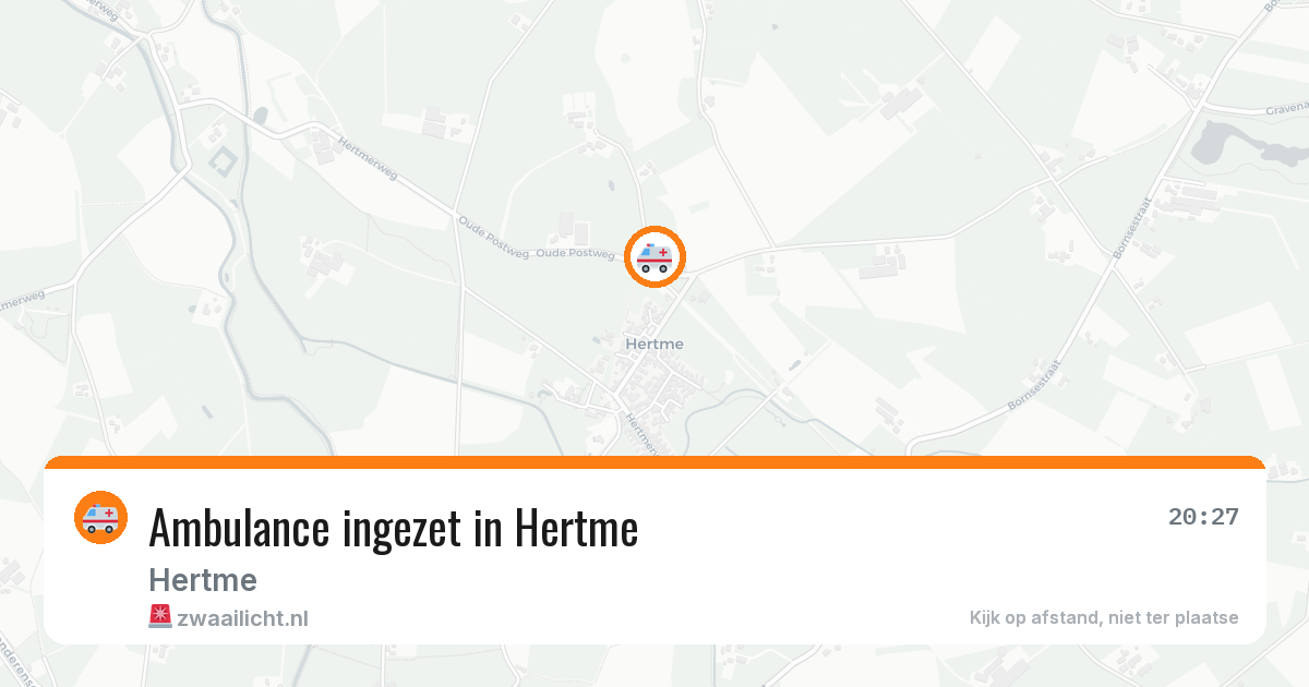 Ambulance ingezet in Hertme — 18 mei 2026