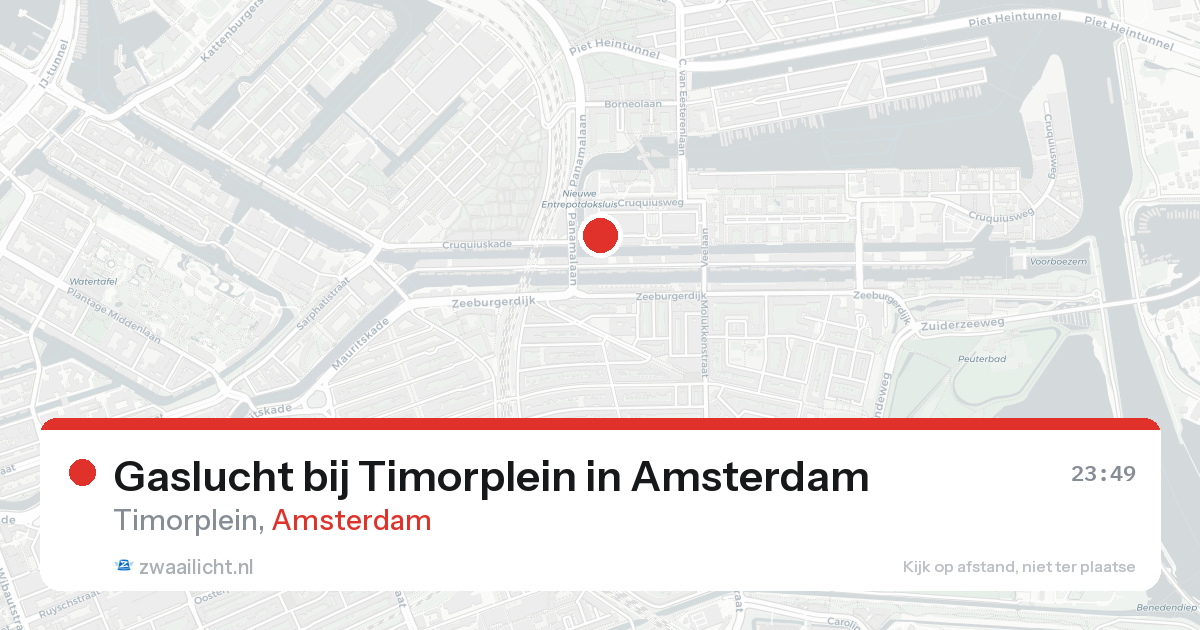 Gaslucht bij Timorplein in Amsterdam — 3 jun 2026