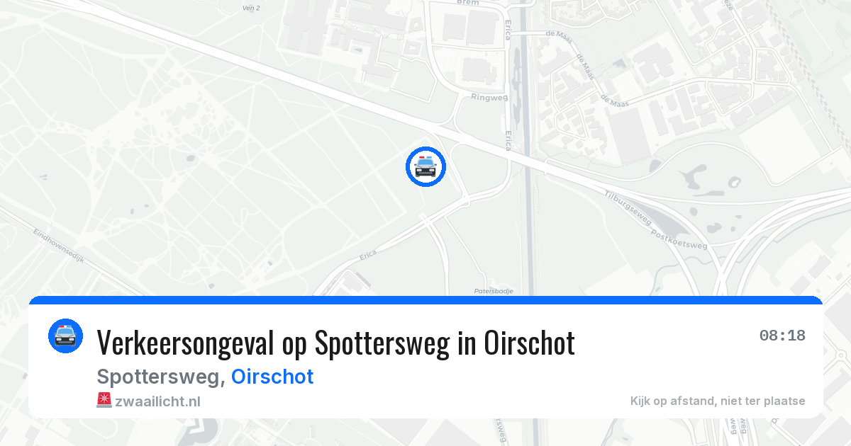 Verkeersongeval op Spottersweg in Oirschot — 18 apr 2026